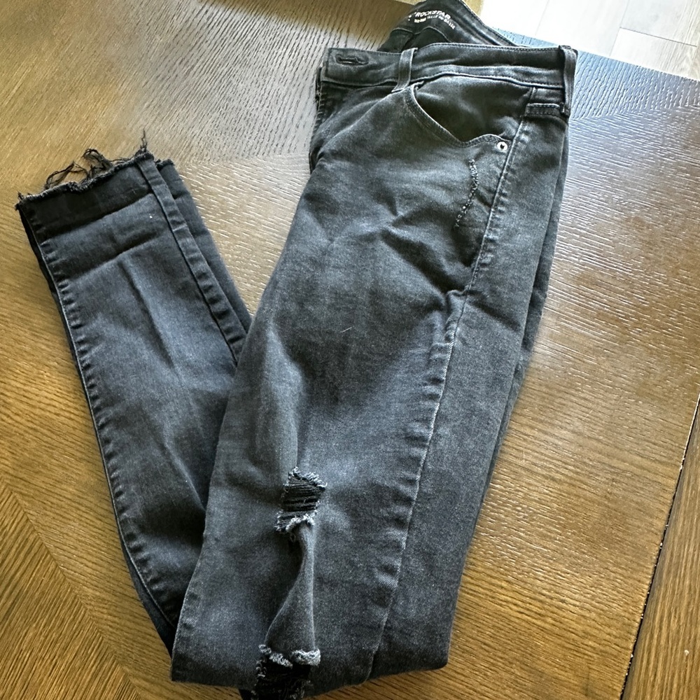 Old Navy Midrise Edgy Charcoal Skinny Jeans for Women
